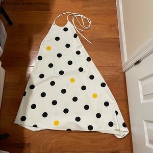 Zara POLKA-DOT HALTER DRESS Size S